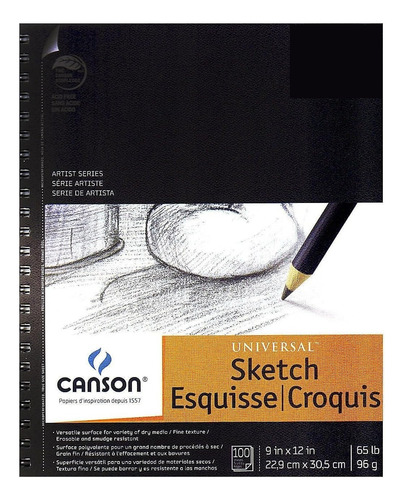 Canson Sketch 100 Hojas Cuaderno P Esbozo Libreta Dibujar