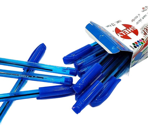 Boligrafo Shely Roller Azul C/12 Mod:2618s Azul Azul