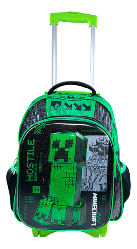 Mochila De Carrito Escolar Minecraft Steve Creeper Alex Pri Maria Ruz Original Pelicula 3