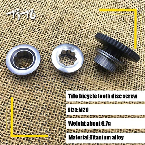 Tito Titanium Alloy Bike Crank Cover M20 Screw Bike Crankset