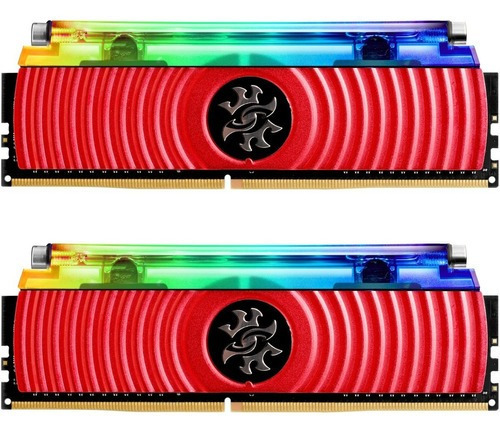Memória RAM Spectrix D80 color vermelho  16GB 2 XPG AX4U413338G19J-DR80