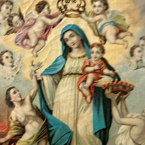La Madre Santísima De La Luz Grabado Antiguo Color León, Gto (Usado)