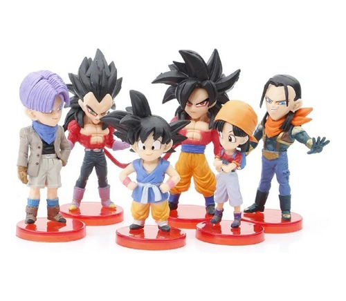 Set Figuras Dragon Ball Gt Goku Vegeta 6 Uidades