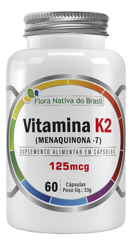 Vitamina K2 100% Idr, 500 mg, 60 cápsulas, sabor a flora nativa, sin sabor