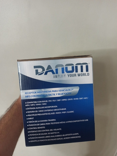 Reproductor De Audio Para Carro Mp3 Bluetooth Usb Danom