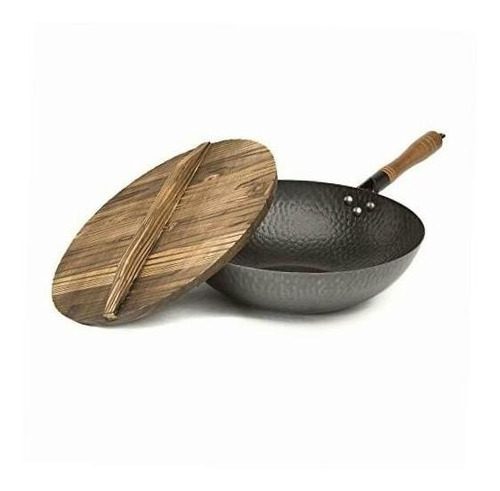 Goodful Wok Pow Wok De Fondo Plano De Acero Al Carbono Con