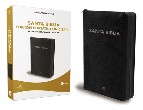 Libro Santa Biblia Rvr1960- Edicion Portatil Con Cremalle...
