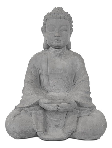~? Kante 14.17  H Cemento Compuesto Meditando Buda Estatua T