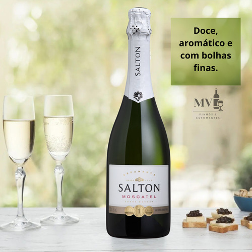 Espumante Salton Moscatel 750ml Nacional Kit 2 Unidades
