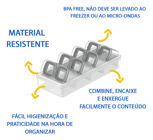 Organizador de condimentos de cocina hermético transparente de 9 piezas o