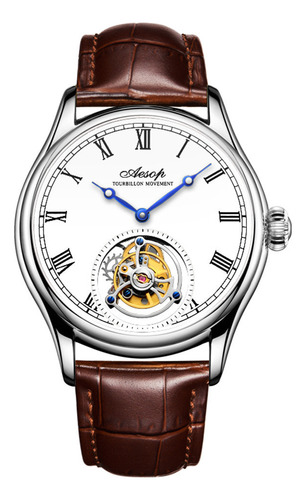 Reloj Mecánico Aesop Tourbillon Hand Wind Para Hombre Con Za