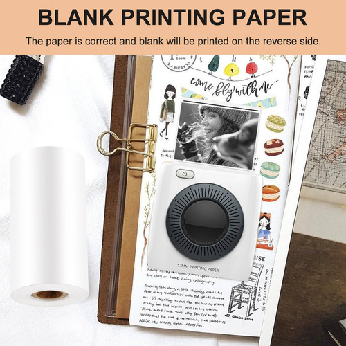 10 Piezas De Papel Térmico, Para Impresora Térmica Móvil De