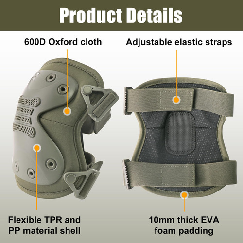Almohadillas Protectoras Rodilla Combate Táctico Paintball C