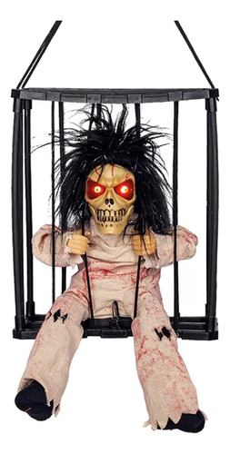 Juguete Colgante Prisoner Cage Luminous Sound Para Halloween