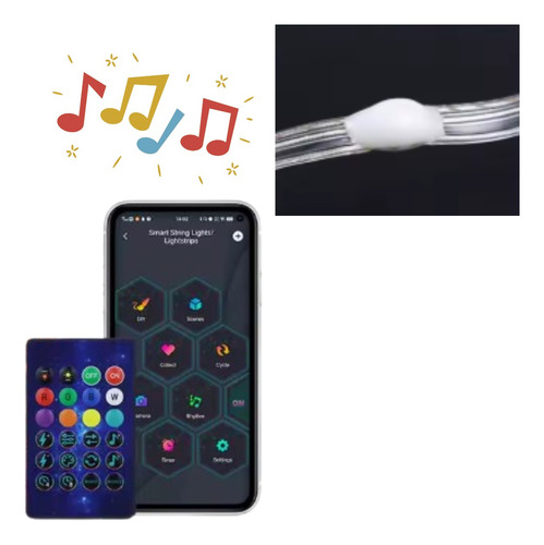 40m Extension Led Con Control Bluetooth Baila Con Lamúsica