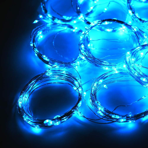 3 Peças De Luzes De Cortina Com 600 Led - 6x3m