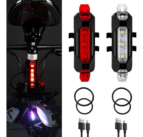 Yuerwover 2 Pack Usb Recargable Led Bicicleta Luces Traseras