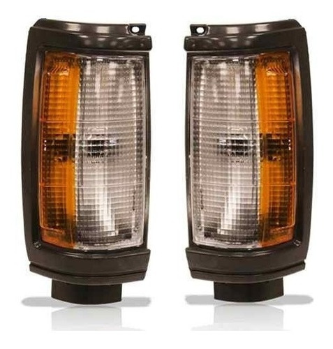 Imagem 3 de 7 de Kit Moldura Farol + Pisca L-200 Quadrada 2001/2006 Gl/gls