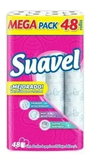 Papel Higiénico Suavel 200 Hojas Dobles 48 Rollos