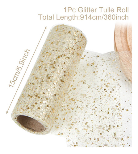 Rollo Tul Diamantado 15 Cm X 9.14 Metros Various Colors