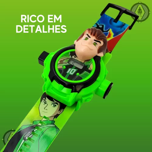 Relógio ben 10 pisca luzes toca musica com Projetor de imagens