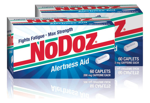 Nodoz 200mg Maximum Strength Alertness Aid, 60 Caplet Twin P