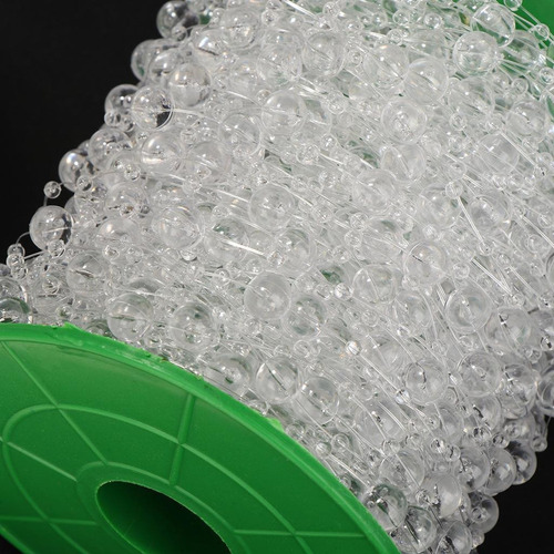 W 60m Perla 80mm+ 3mm Estrella Falso Cuerda Aplique Boda