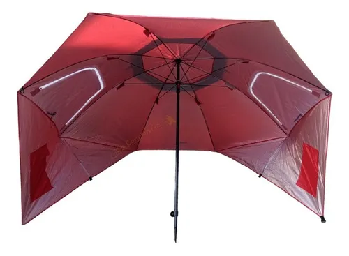 Sombrilla Playa Rompe Vientos Spinit Ventana Abside 2.20 Mts Color Roja