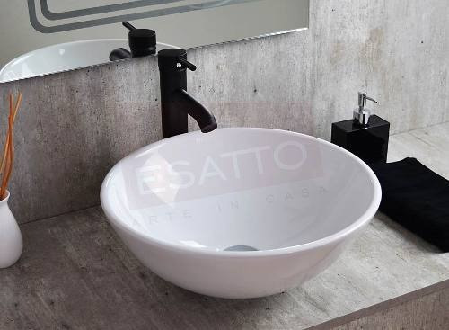Lavabo de baño de sobreponer Esatto Econokit Globus N blanco