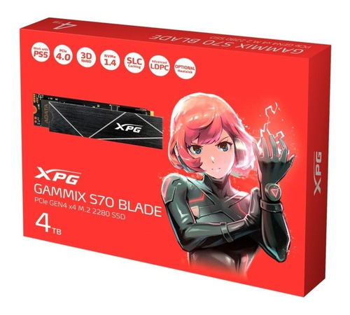 Ssd 4tb Adata Gammix S70 Blade Nvme Gen4 M.2 2280 3d Nand