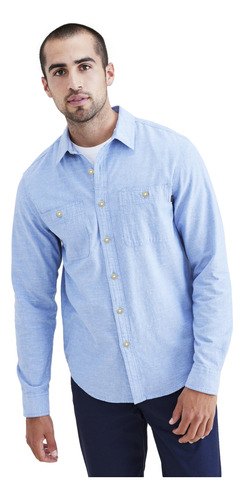 Camisa Hombre Work Regular Fit Celeste Dockers