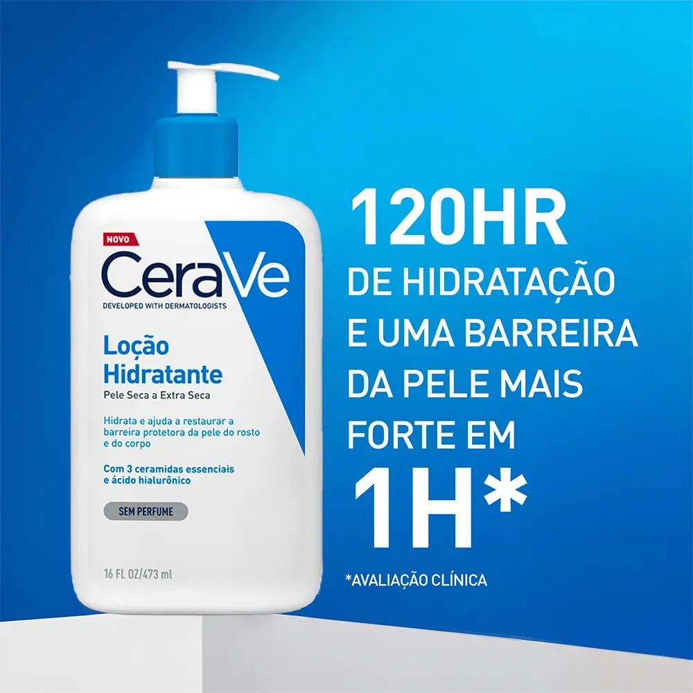 Loção Hidratante Corporal 3 Ceramidas Hidratação 120h CeraVe 473ml · foto 5