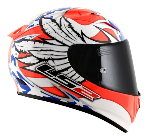 Capacete Ls2 Ff323 Arrow R Freedom Branco Laranja Original