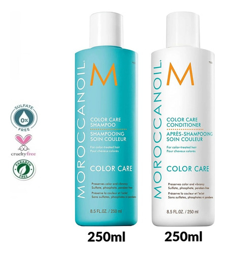 Kit Shampoo Acondicionador Protector Color 250ml Moroccanoil