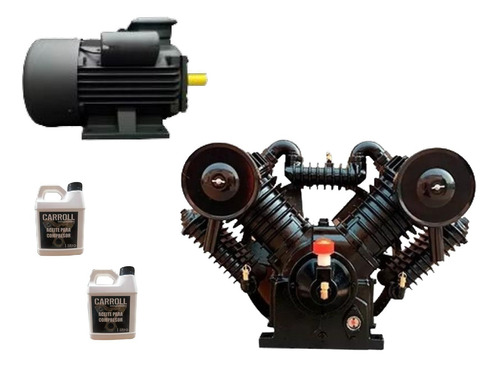 Cabezal Para Compresor Y Motor Eléctrico 10hp Tx-100c+aceite