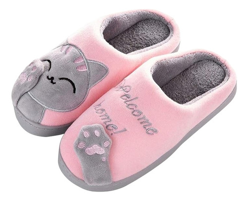 Pantuflas Gatos Alta Calidad Suela Cosida Antidelizantes