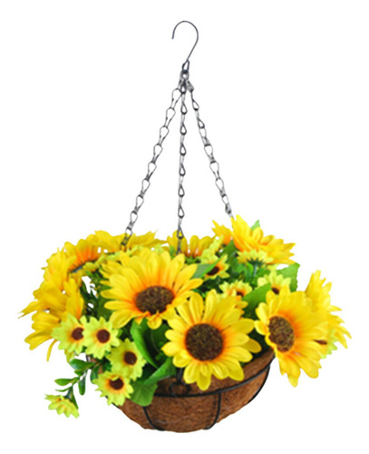 . Cesta Colgante Artificial Flores Maceta Para Mesa Boda Al