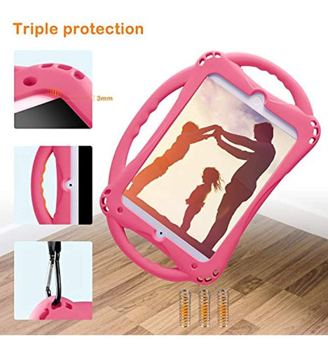 Imagen 3 de 7 de Topesct - Funda De Silicona Para iPad Mini 5, 4, 3, 2 Y 1, A
