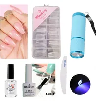 Comprar Kit Básico Para Uñas Jelly Uv Manicure Express Tips Postizas