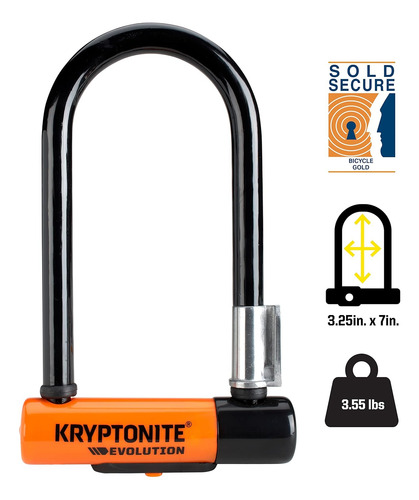 Kryptonite Evolution Mini-7 Candado En U Con Cable Para...