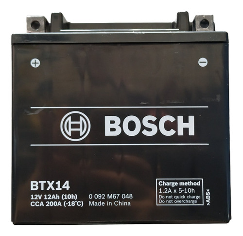 Bateria Bosch Btx14 Ytx14l-bs 12v 12ah Moto Honda Bmw Ram 