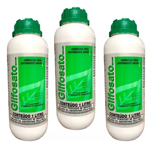 3x Glifosato Mata Mato Forte 3 Litros Envio Rápido O Melhor