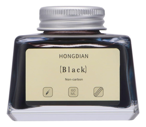 Tinta Pluma Fuente Hongdian Botellada Negra, 60ml Tinta...