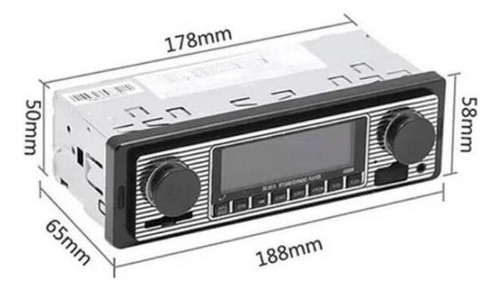 Rádio Automotivo Retrô Vintage Bt Aux Usb 1din Fm