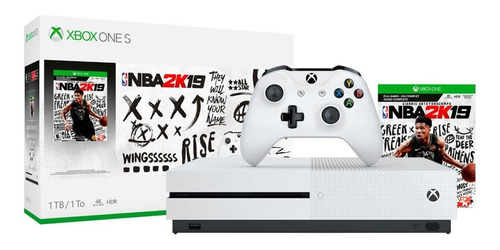 Microsoft Xbox One S 1TB NBA 2K19 Bundle color blanco