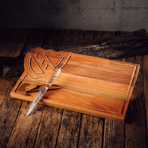 Tabla Asador Independiente Y Cuchillo Asado Del Rojo