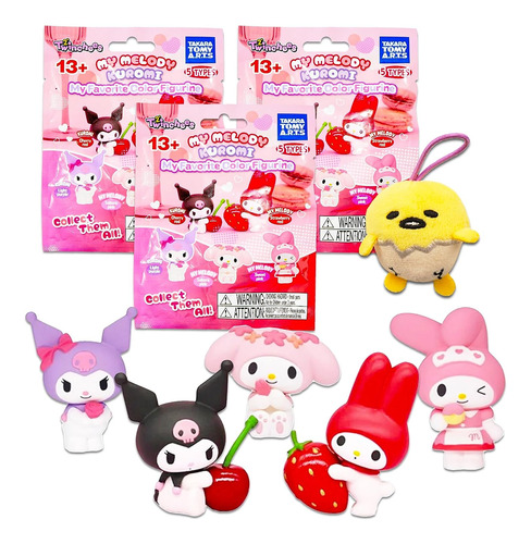 Hello Kitty My Melody Y Kuromi Blind Bag Farty Favors 3 Pack