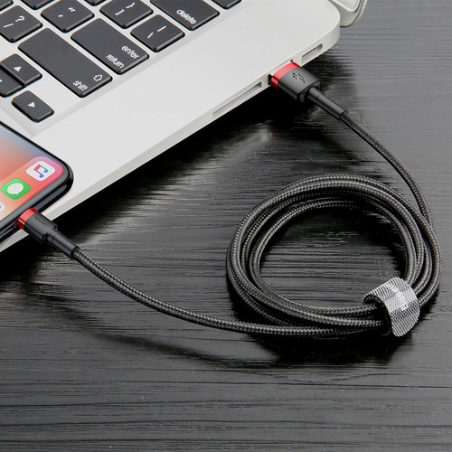 Imagen 6 de 9 de Cable iPhone Baseus Conectores Reforzados Lightning 100cm