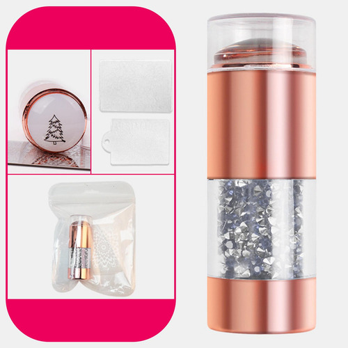 Nail Stamper Scraper Set Stamping Tool Soft Head Nail Plata