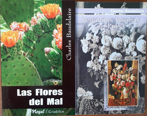 Lote 2 Libros Pequeños Poemas Flores Mal Baudelaire Gradifco